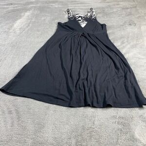 Charlotte Russe Mini Dress Womens S Black Floral Crochet Lace Empire Waist Boho